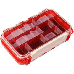 Коробка для приманок Kosadaka TB-S52-R, 17.5*10.5*4.3см, герметичная, двухсторонняя, красная