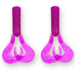 Хвост для бактейла Miuras Mouse Big, 42гр цвет: фиолет с блестками, 2шт