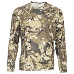 Термофутболка Simms SolarFlex LS Crewneck - Print, Riparian Camo, XL