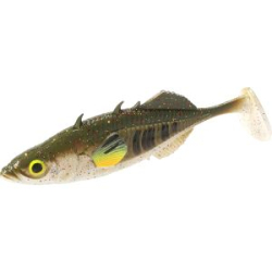 Силиконовая приманка Mikado Real Fish Stickleback 8cm цвет GREEN PUMPKIN (5шт.) (PMRFS-8-GP)