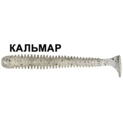 Силиконовая приманка Crazy Fish Vibro Worm 2" 3-50-7-6 кальмар цв. ghost (призрак)