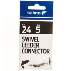 Коннекторы для поводков с вертлюгом Salmo 24кг 5шт.