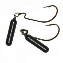Джиг-риг на офсетном крючке №1 4 гр. (крашеный)