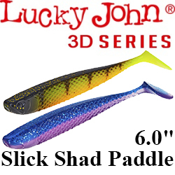 Lucky John 3D Series Slick Shad Paddle 6.0"