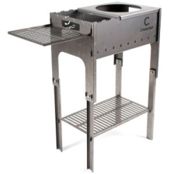 Мангал "Следопыт" складной, 718х310х752, со столиком и подставкой под казан, толщина 2 мм, в сумке