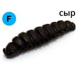 Силиконовая приманка Trout Zone Larva 1,3" Floating сыр цвет Черный