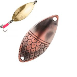 Блесна колеблющаяся Mikado Roach №3/14гр./6см - старая медь