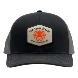 Бейсболка Grundens Kracken Trucker 312, Black/Charcoal, One Size