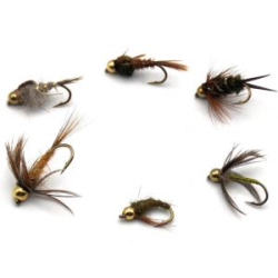 Набор нимф с вольфрамовой головкой PFG Classic Tungsten Bead Nymph №1 р. S, 6шт