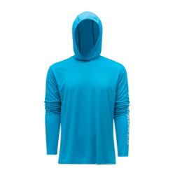 Футболка Grundens Tough Sun Hoodie, Azure, M