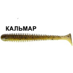 Силиконовая приманка Crazy Fish Vibro Worm 3" 11-75-30d-6 кальмар цв. caddisfly pupa by MF (куколка ручейника)