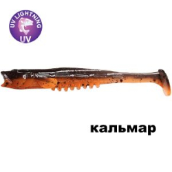 Силиконовая приманка Crazy Fish Nano Minnow 3.5" 54-90-8d-6 кальмар цв. orange coffee (апельсиновый кофе)