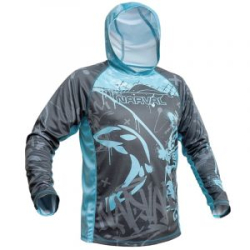 Лонгслив с капюшоном Volga Baits Narval Street Art Graphite р.54