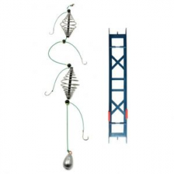 Оснастка фидерная Яман «Убийца карася №2», кормушка витая пружина 45 мм-2шт., груз капля 30г.