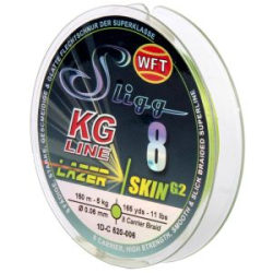 Леска плетёная WFT KG Sligg Lazer Skin G2 x8 Chartreuse 150/012
