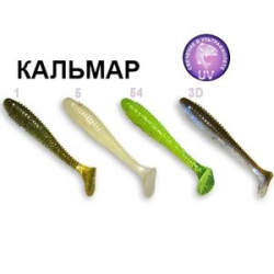 Силиконовая приманка Crazy Fish Vibro Fat 4" 14-100-M21-6 кальмар цв. MIX 21
