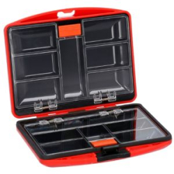 Коробка рыболова Mikado Double-Sided With Compartments (11x9x2.5cm) красная, герметичная (UACH-H437)