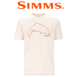 Simms Trout Outline T-Shirt, Natural