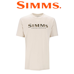Simms Logo T-Shirt, Natural