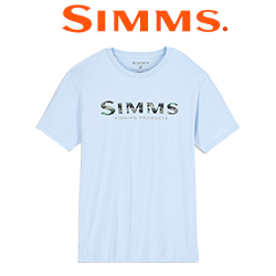 Simms Simms Shroud Fill Logo T-Shirt, Sky Blue