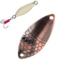 Блесна колеблющаяся Mikado Alga №1/12гр./5,2см - медь состаренная