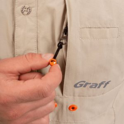 Рубашка с УФ-защитой UPF50 бежевая Graff 807-KO-CL-10 р. M