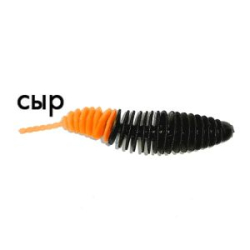 Силиконовая приманка Trout Zone Plamp 2.2" Сыр черный/оранжевый