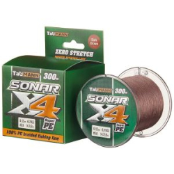 Леска плетёная TauMANN Sonar PE X4 300m Dark Brown #1.5 (0.20mm)