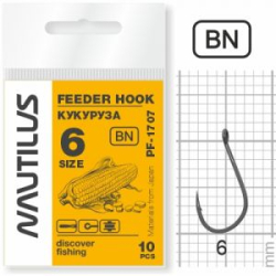 Крючок Nautilus Feeder кукуруза PF-1707BN  № 6