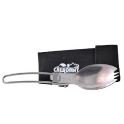 Ложка складная походная "Следопыт", нерж. (ложка-вилка), в чехле