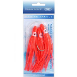 Морская оснастка Mikado Octopus Rig 10cm, крючки 3 х №7/0 (красные) (Арт.LS-A140-04)