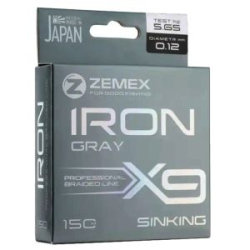 Плетёный шнур Zemex Iron X9 150m Gray, d 0.20 mm