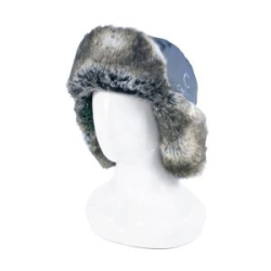 Шапка-ушанка "Следопыт - Арктика" плащевка мембр, шиншилла, цв. серый/серо-голубой, р-р XL