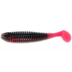 Силиконовая приманка Boroda Baits Shemaya 110 mm ЧЁРНЫЙ/ЯРКО-РОЗОВЫЙ (Black/Acid Pink)