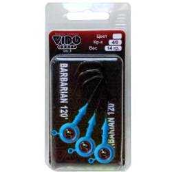 Джиг крашеный Шар 10 гр, кр-к VD-079 №12/0, цв. 10-синий люминофор GCB-079-12/0-10-10 3 шт