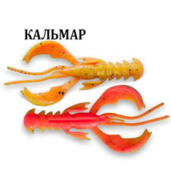 Силиконовая приманка Crazy Fish Nimble 1.6" 49-40-15d-6 кальмар цв. fire orange (огненный апельсин)