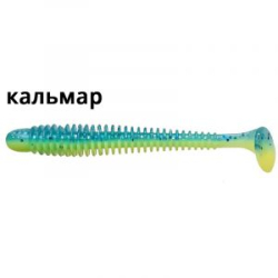 Силиконовая приманка Crazy Fish Vibro Worm 4'' 75-100-40d-6 кальмар цв. 40D