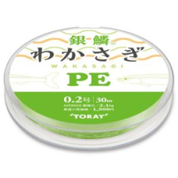 Шнур PE Toray Wakasagi PE 30m Green 0.25 2.3kg.