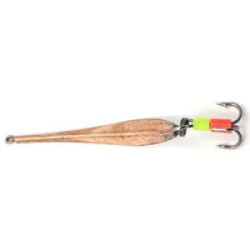 Блесна вертикальная "ЯМАН" Матвейчикова с тройником, размер 30 мм, вес 1,7 г, цвет никель/медь