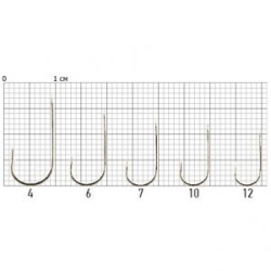 Крючки с поводком Cobra ALLROUND 70cm, 0,12mm, разм.12, 10шт.
