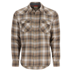 Рубашка Simms Santee Flannel LS Shirt, Black/Br.Blue Pane Ombre, M