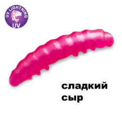 Силиконовая приманка Crazy Fish MF H-Worm 1.65" 64-42-101-9-EF сладкий сыр цв. 101