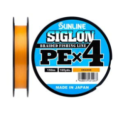 Плетёный шнур Sunline Siglon PEx4 Orange 150m #0.6/10LB