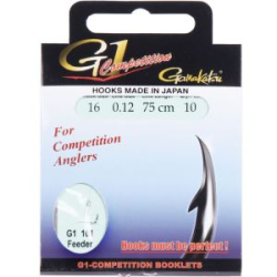 Крючки с поводком Gamakatsu Booklet Feeder G1-101 разм. 12-0.14мм 75см 10шт.