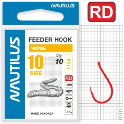 Крючок Nautilus Feeder Фидер червь 1134R №10