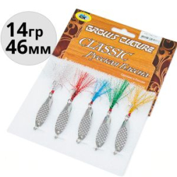 Приманка Grows Culture KACTMACTEP 14g цв. # silver 5шт/уп