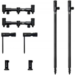 Набор стоек с буз-барами Carp Pro Rondel для 2-х удилищ алюминий black в сумке (CPRRSK2)