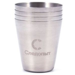 Рюмка "СЛЕДОПЫТ" 60 мл в тубе из oxford camo pixel, рюмки без оплетки, 4 шт