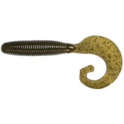 Силиконовая приманка Reins Fat G Tail Grub 3" цв. 002 Green Pumpkin
