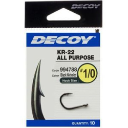 Крючки Decoy KR-22 Black Nickeled #2